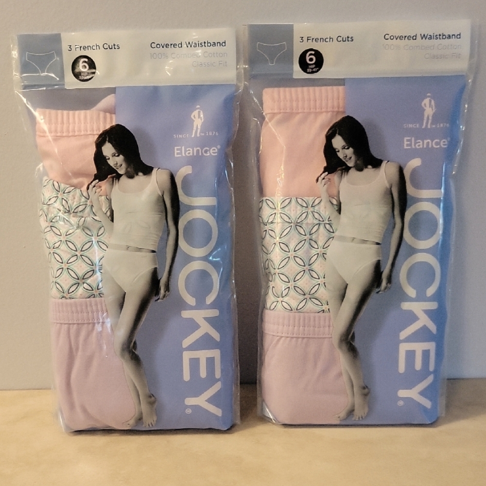NWTJockey Elance 100% Cotton Womens French Cut Size 6 Underpants  - 2 Packs Of 3
